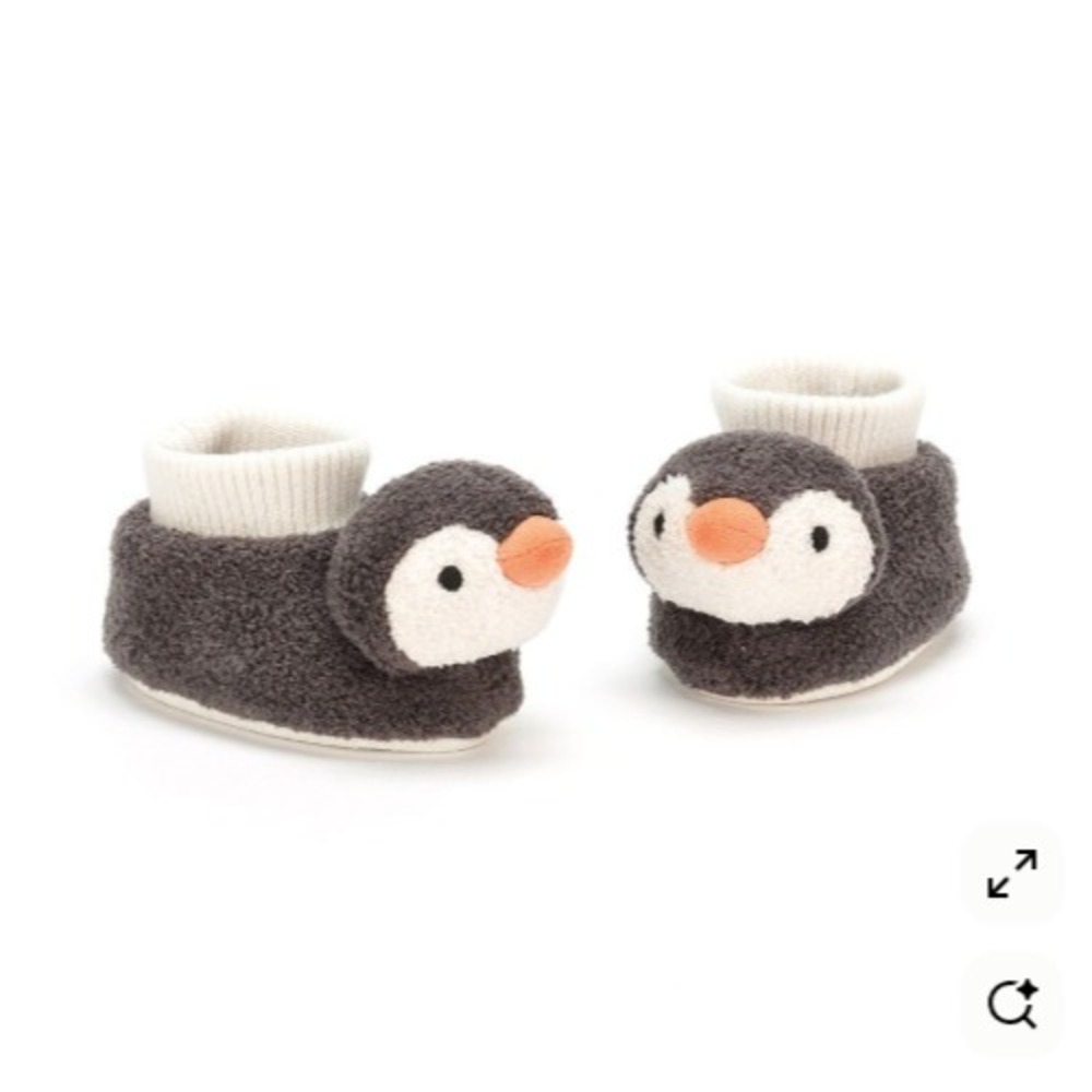 New Jellycat Plush Penguin Little Baby Booties Retired Rare HTF New Peanut Shoes